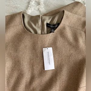 NEW Banana Republic Sparkly Wool Camel Dress
